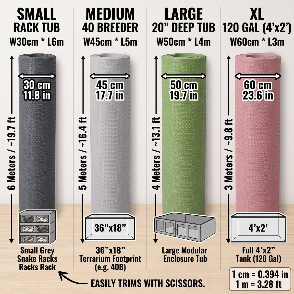 Safe Terrarium Liner Rolls