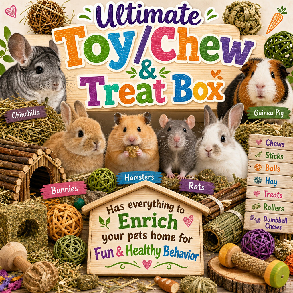 Ultimate Toy, Chew Treat box for Guinea Pigs, Chinchillas, Rabbits
