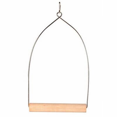 Wooden Bird Perch with Metal Hangers